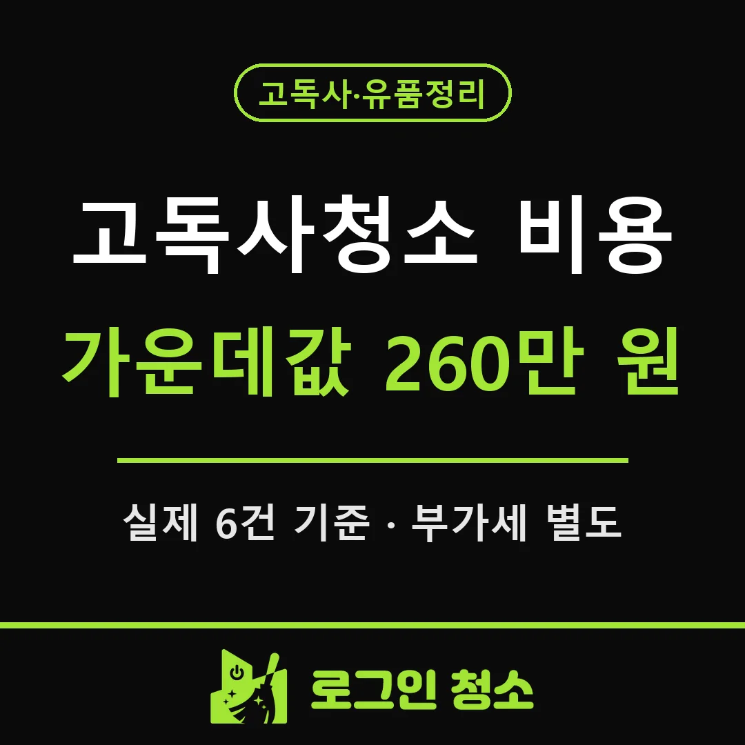 고독사청소비용, 금액은 무엇으로 정해지나