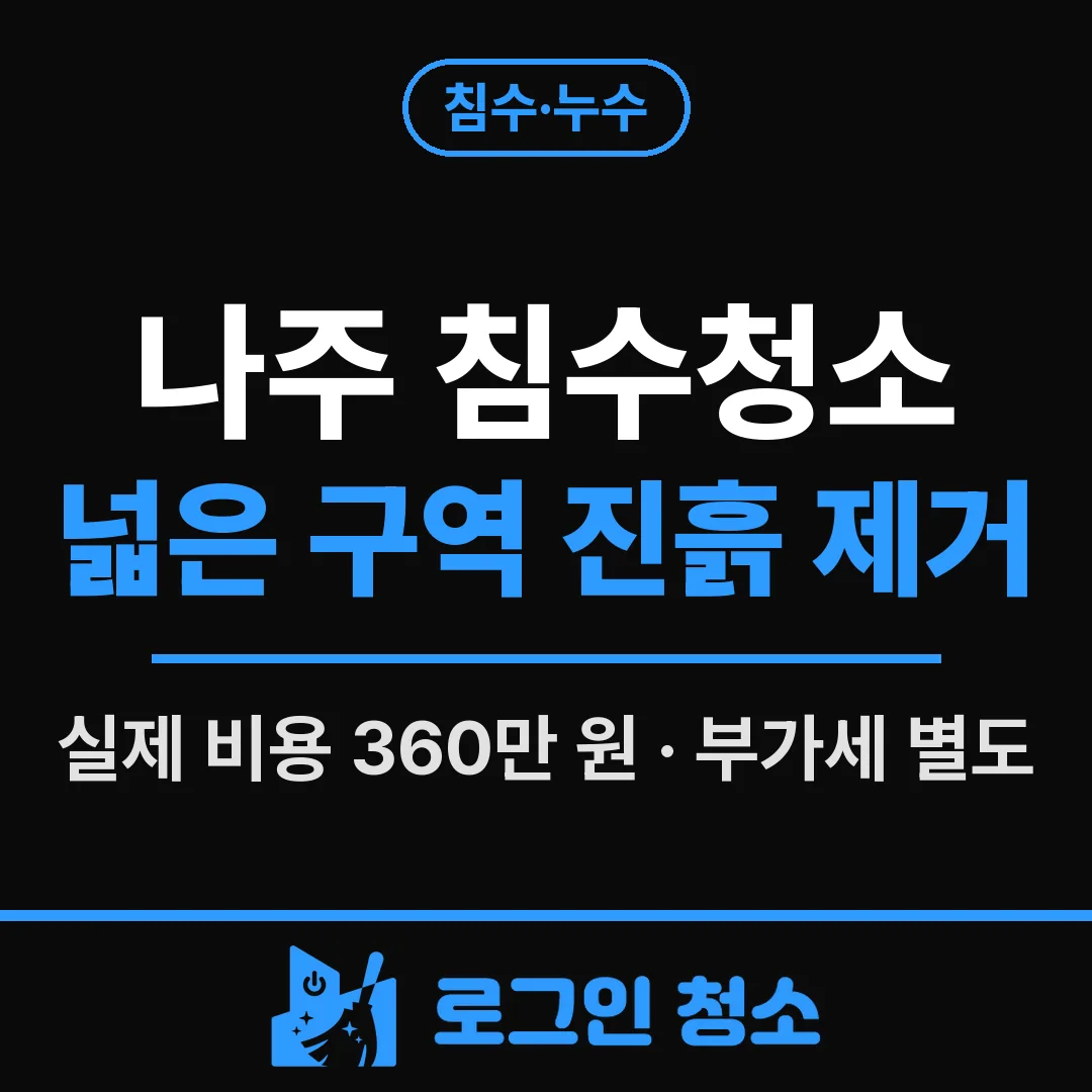 나주 침수청소, 넓은 구역 여러 곳 진흙·오물 세척과 소독