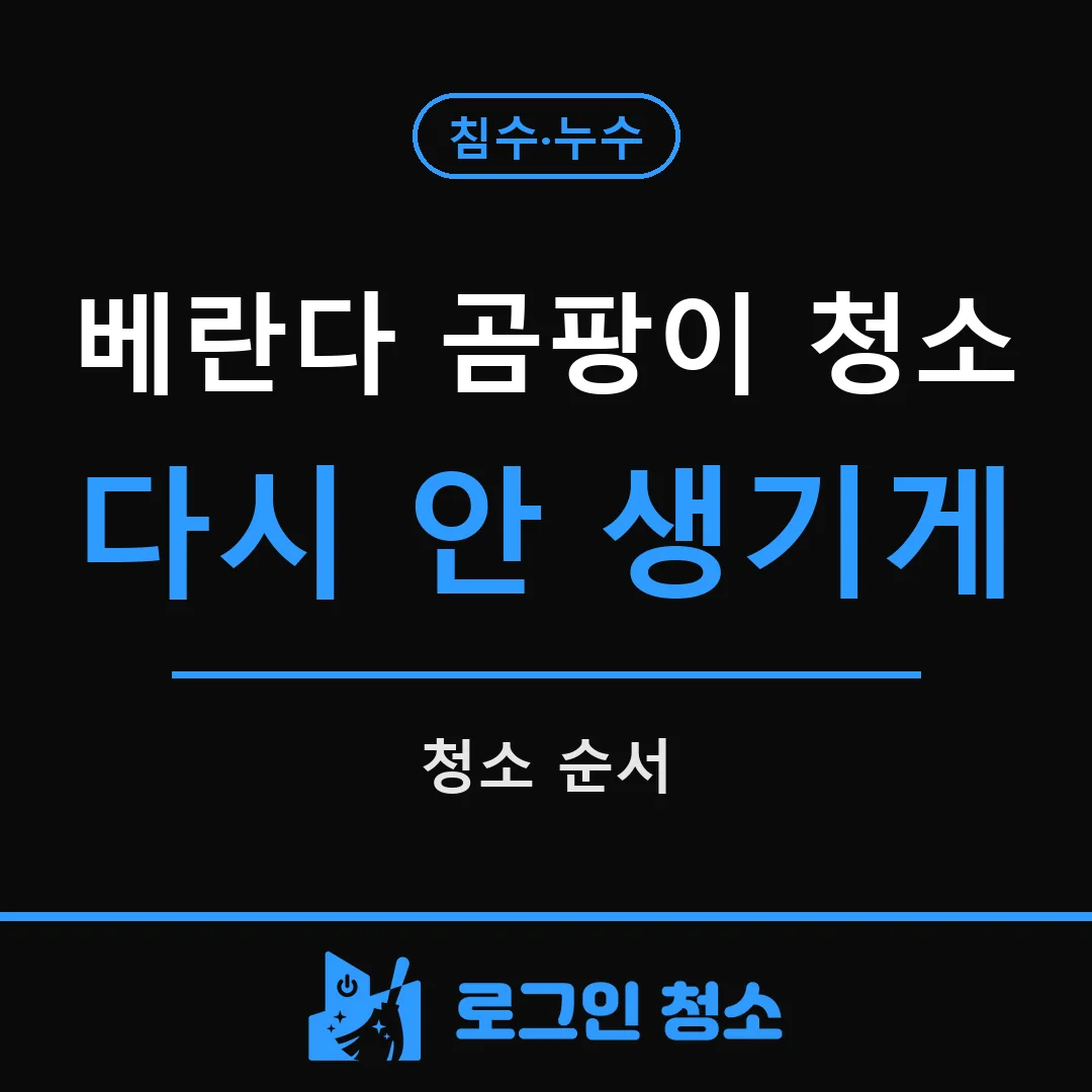 베란다 곰팡이 청소, 다시 생기지 않게 하는 순서