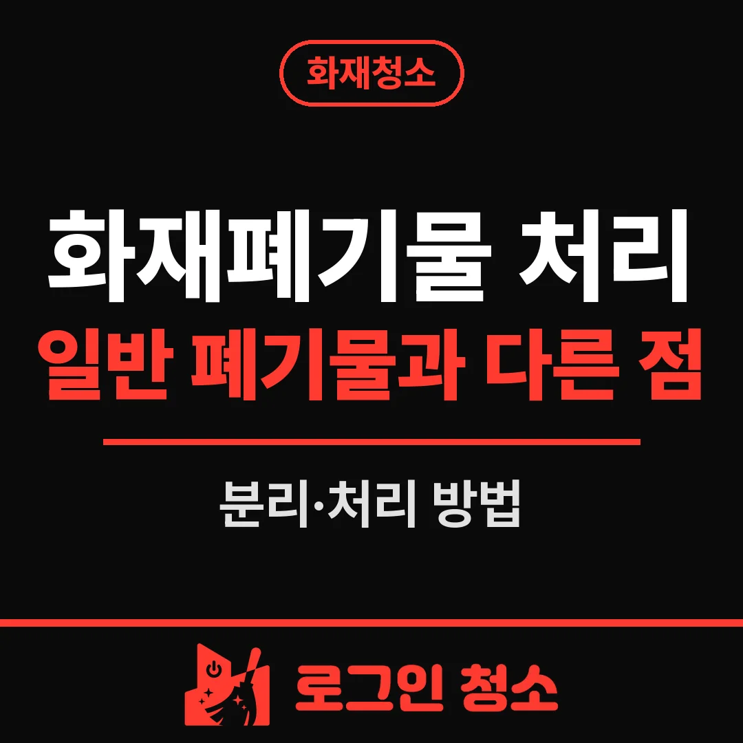 화재폐기물, 일반 폐기물과 어떻게 다르게 처리하나